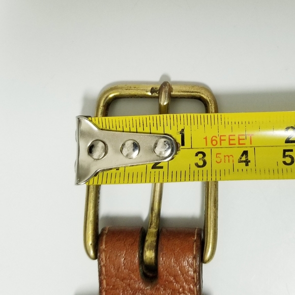 Ralph Lauren 1" Pebbled Leather  Belt with Brass Buckle & Signature Pony 36 - Picture 10 of 14